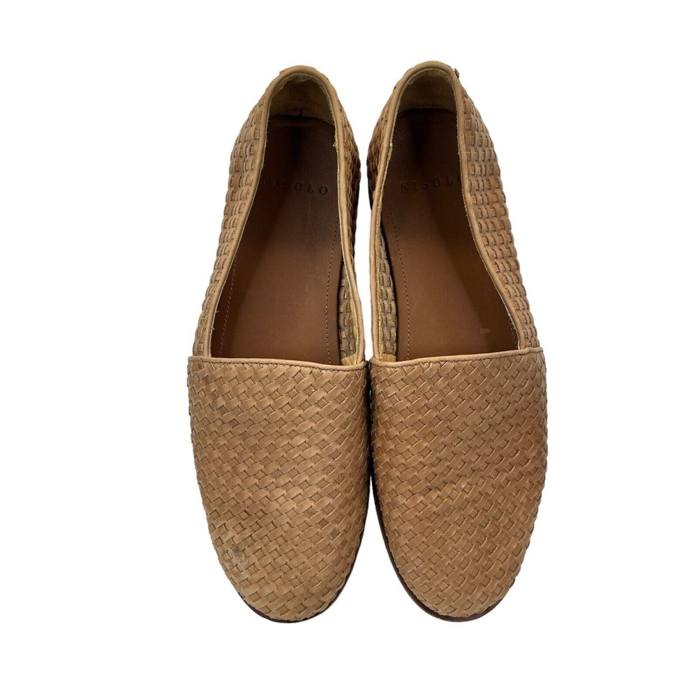 Nisolo Men’s Almond Toe Alejandro Woven Slip on Leather Shoes Brown Size 11 - Picture 4 of 12